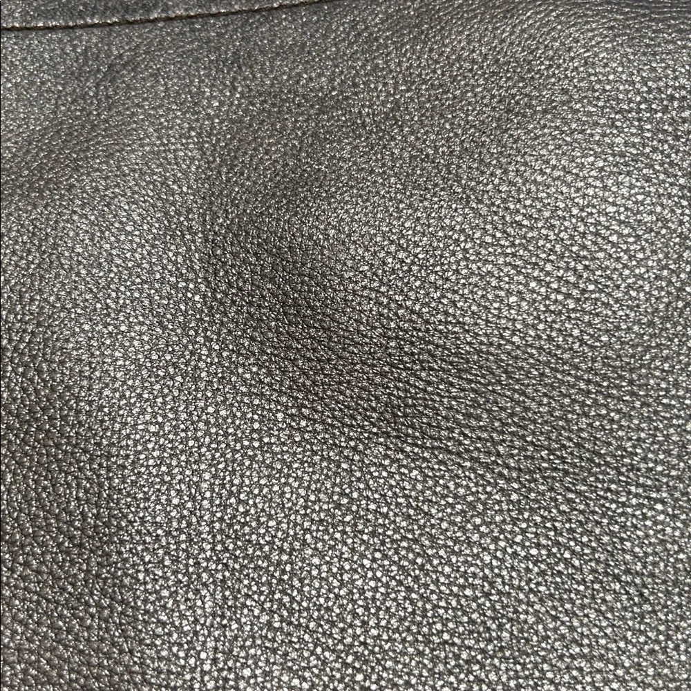 FOSSIL MADDOX EXPLORER HOBO METALLIC GRAY LEATHER SHOULDER BAG